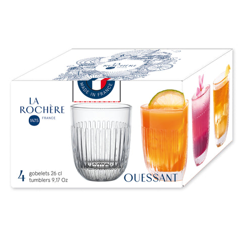 Coffret de 4 gobelets OUESSANT  - Transparent