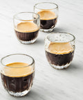 Lot de 6 tasses expresso fleurs TROQUET  - transparent