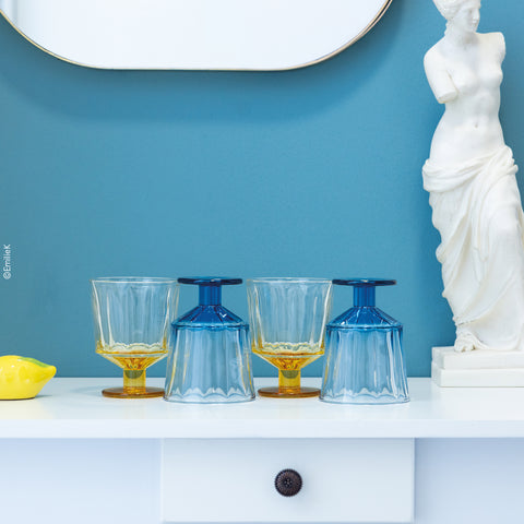 Set da 4 bicchieri con gambo CITY