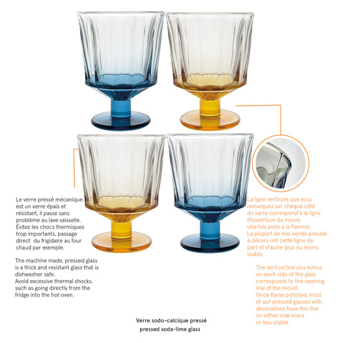 Set da 4 bicchieri con gambo CITY