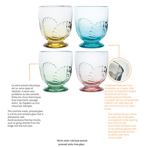 Set de 4 gobelets  BELLE-ÎLE couleurs assorties