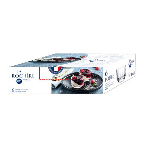 Lot de 6 mises en bouche FOLIES 8 cl - transparant