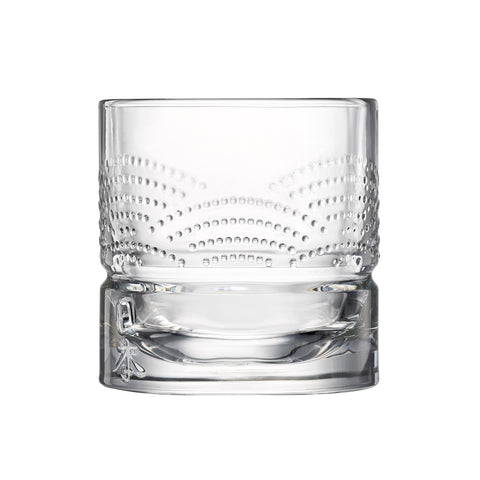 Coffret 4 gobelets à Whisky DANDY 4 motifs assortis - transparent