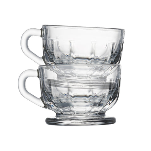 Lot de 6 tasses expresso FLORE  - Transparent