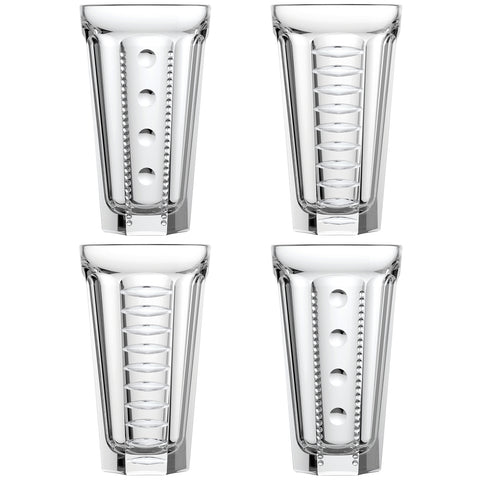 Coffret de 4 long drink SAGA Décors différents - Transparent