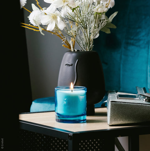 Azure Flower Jasmine Bee Candle