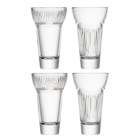 Lot De 4 Verres Transparents Élégants 450 Ml - Résistants Aux Chocs Et Au Lave-Vaisselle - Idéal Quotidien Et Réceptions