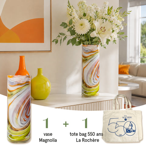 Set vase + tote bag MAGNOLIA