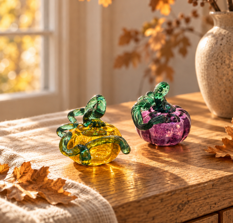 Citrouilles en verre